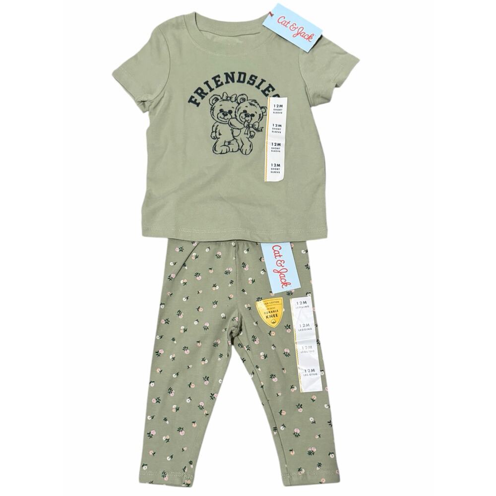 Cat & Jack 2-Piece Outfit Set – 12M (NWT)